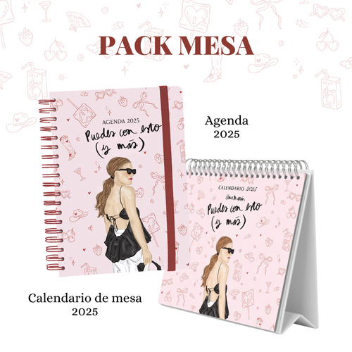 PACK AGENDA 2025 + CALENDARIO DE MESA 2025